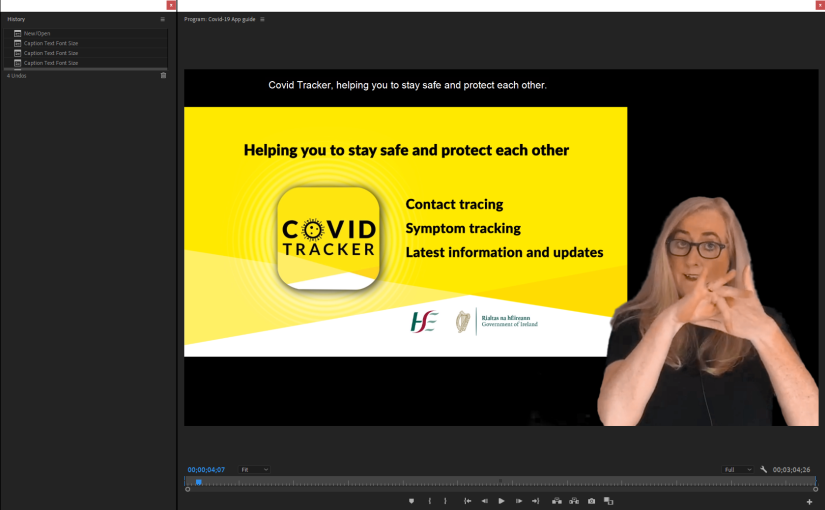 Video Editing for Irish Sign Language Interpreting